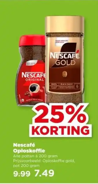 PLUS Nescafé Oploskoffie aanbieding