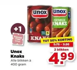 PLUS Unox knaks aanbieding