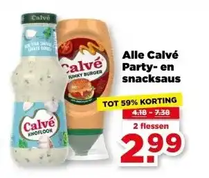 PLUS Alle Calvé Party-en snacksaus aanbieding