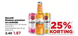 PLUS Bacardi Breezer, premixen en cocktails aanbieding