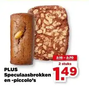 PLUS PLUS Speculaasbrokken en piccolo's aanbieding