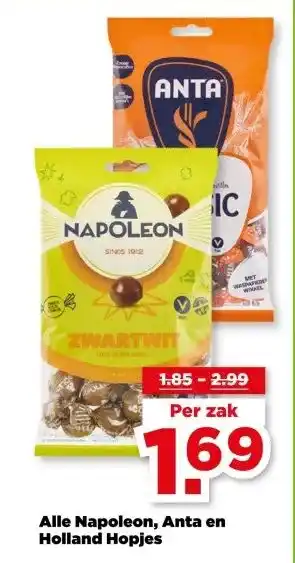PLUS Alle Napoleon, Anta en Holland Hopjes aanbieding