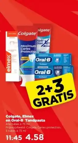 PLUS Colgate, Elmex en Oral-B Tandpasta aanbieding