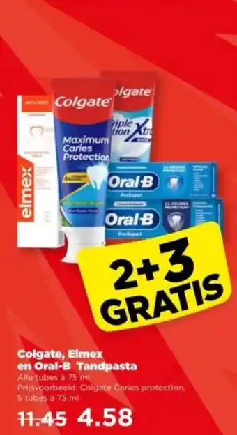 PLUS Colgate, Elmex en Oral-B Tandpasta aanbieding