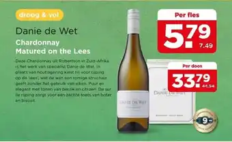 PLUS Danie de Wet Chardonnay Matured on the Lees aanbieding