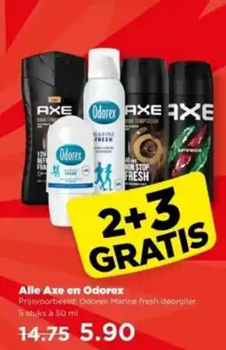 PLUS Alle Axe en Odorex aanbieding