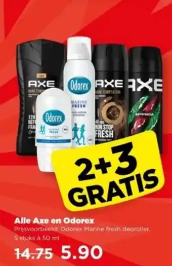 PLUS Alle Axe en Odorex aanbieding