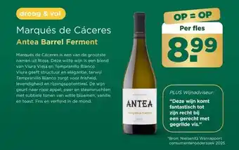PLUS Marqués de Cáceres Antea Barrel Ferment aanbieding
