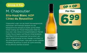 PLUS M. Chapoutier Bila-Haut Blanc AOP Côtes du Roussillon aanbieding