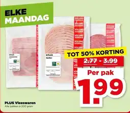 PLUS PLUS Vleeswaren aanbieding