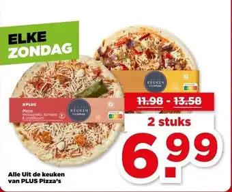 PLUS Alle Uit de keuken van PLUS Pizza's aanbieding