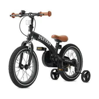 ANWB Deryan Luxe Kinderloopfiets 14 inch 3 in 1 Zwart aanbieding