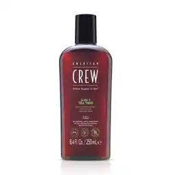 Douglas American Crew 3In1 Tea Tree Shampoo, Conditioner & Body Wash aanbieding