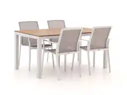Kees Smit Bellagio Dranera/Fidenza 160cm dining tuinset 5-delig stapelbaar aanbieding