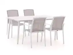 Kees Smit Bellagio Dranera/Sora 160cm dining tuinset 5-delig stapelbaar aanbieding