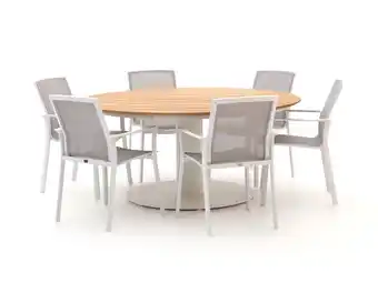 Kees Smit Bellagio Dranera/Grado Ø170cm dining tuinset 7-delig aanbieding