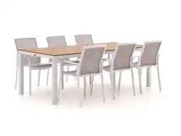 Kees Smit Bellagio Dranera/Fidenza 220cm dining tuinset 7-delig stapelbaar aanbieding