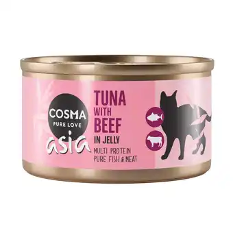 Zooplus 24 x 85 g Cosma Thai in Gelei Voordeelpakket Tonijn & Rund aanbieding