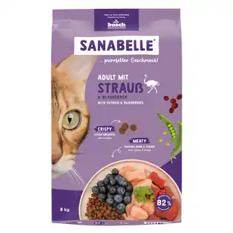 Zooplus Sanabelle Adult met Struisvogel Kattenvoer - 8 kg aanbieding