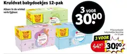 Kruidvat Kruidvat babydoekjes 12-pak aanbieding