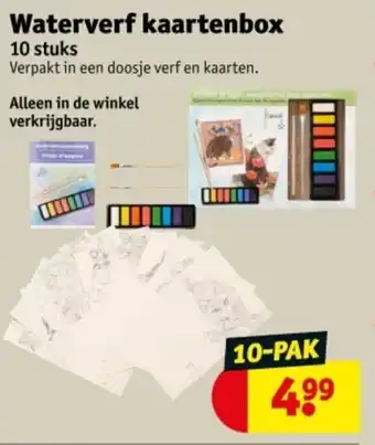 Kruidvat Waterverf kaartenbox aanbieding