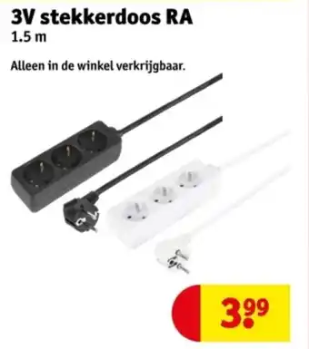 Kruidvat 3v stekkerdoos ra aanbieding