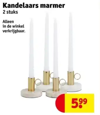 Kruidvat Kandelaars marmer aanbieding