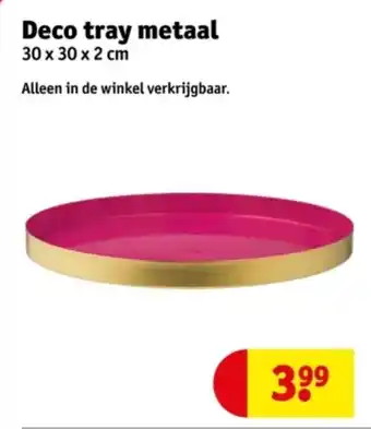 Kruidvat Deco tray metaal aanbieding