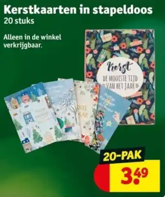 Kruidvat Kerstkaarten in stapeldoos aanbieding