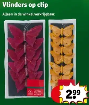 Kruidvat Vlinders op clip aanbieding