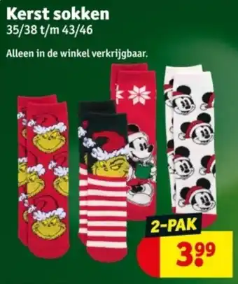 Kruidvat Kerst sokken aanbieding