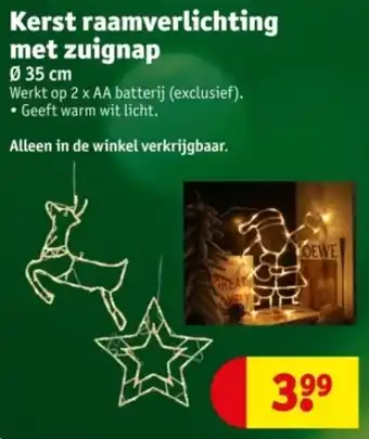 Kruidvat Kerst raamverlichting met zuignap aanbieding