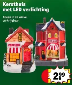 Kruidvat Kersthuis met led verlichting aanbieding