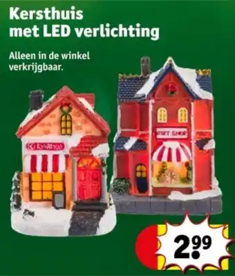 Kruidvat Kersthuis met led verlichting aanbieding