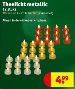 Kruidvat Theelicht metallic aanbieding