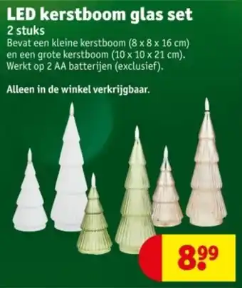Kruidvat Led kerstboom glas set aanbieding