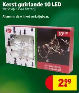 Kruidvat Kerst guirlande 10 led aanbieding