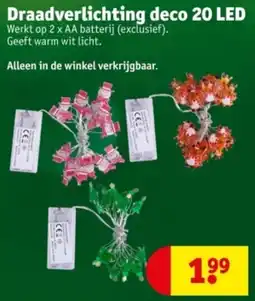 Kruidvat Draadverlichting deco 20 led aanbieding