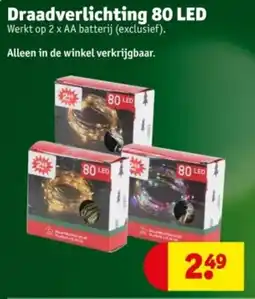 Kruidvat Draadverlichting 80 led aanbieding