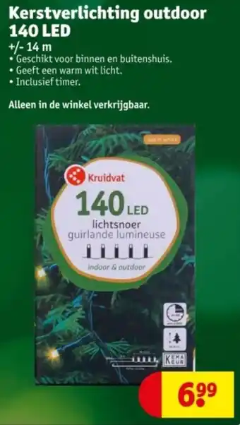 Kruidvat Kerstverlichting outdoor 140 led aanbieding