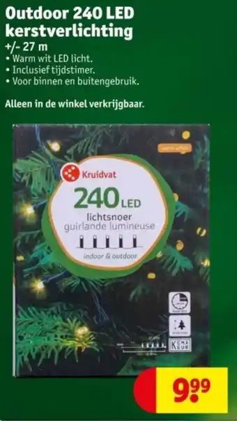Kruidvat Outdoor 240 led kerstverlichting aanbieding
