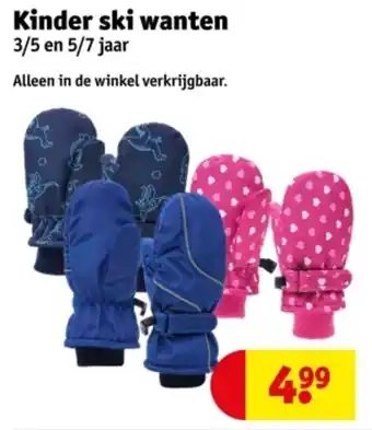 Kruidvat Kinder ski wanten aanbieding