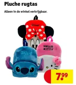 Kruidvat Pluche rugtas aanbieding
