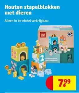 Kruidvat Houten stapelblokken met dieren aanbieding