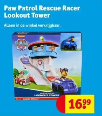 Kruidvat Paw patrol rescue racer lookout tower aanbieding