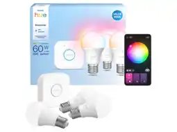 MediaMarkt Philips Hue Wit En Gekleurd Licht 1 Bridge 3 Lampen A60 Starterkit Slimme Verlichting aanbieding