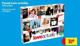 Kruidvat Puzzel love actually aanbieding