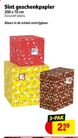 Kruidvat Sint geschenkpapier aanbieding