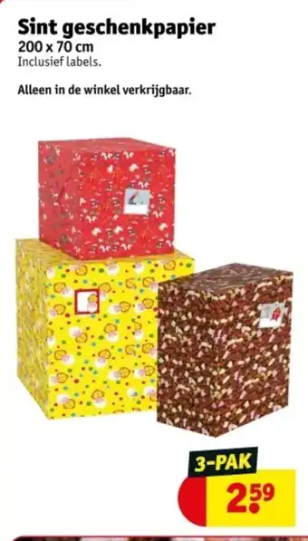 Kruidvat Sint geschenkpapier aanbieding