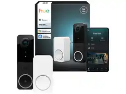 MediaMarkt Philips Hue Secure Bedrade Videodeurbelbundel 2k-video En Tweerichtingsaudio Dag- Nachtvisie Vereist aanbieding